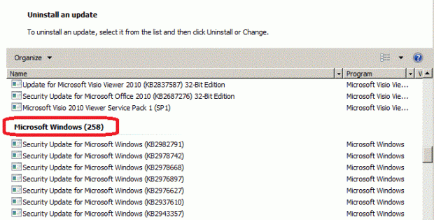 Uninstall KB2918614