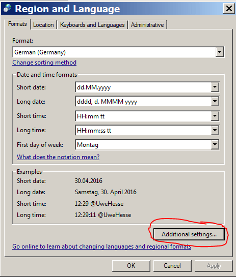 Region and Language 1
